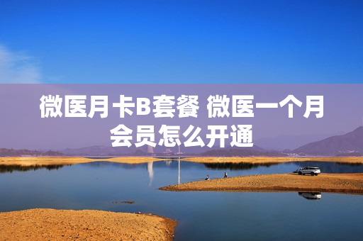 微医月卡B套餐 微医一个月会员怎么开通