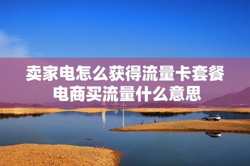 卖家电怎么获得流量卡套餐 电商买流量什么意思