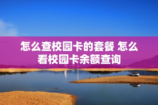 怎么查校园卡的套餐 怎么看校园卡余额查询
