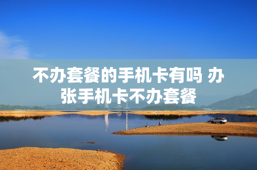 不办套餐的手机卡有吗 办张手机卡不办套餐