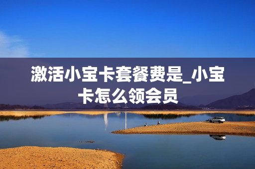 激活小宝卡套餐费是_小宝卡怎么领会员