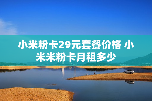 小米粉卡29元套餐价格 小米米粉卡月租多少