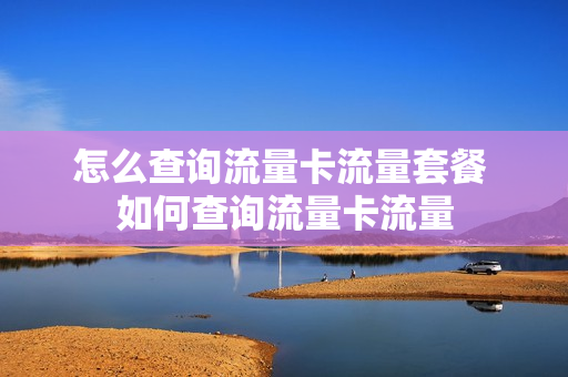 怎么查询流量卡流量套餐 如何查询流量卡流量