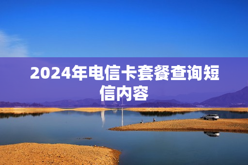 2024年电信卡套餐查询短信内容