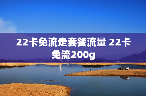 22卡免流走套餐流量 22卡免流200g