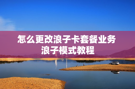 怎么更改浪子卡套餐业务 浪子模式教程