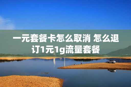 一元套餐卡怎么取消 怎么退订1元1g流量套餐