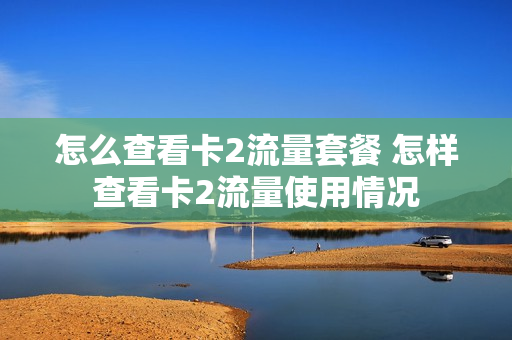 怎么查看卡2流量套餐 怎样查看卡2流量使用情况