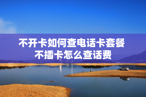 不开卡如何查电话卡套餐 不插卡怎么查话费