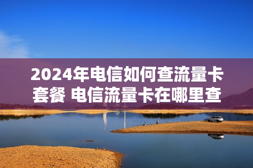 2024年电信如何查流量卡套餐 电信流量卡在哪里查流量