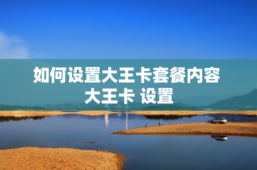 如何设置大王卡套餐内容 大王卡 设置