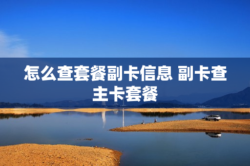 怎么查套餐副卡信息 副卡查主卡套餐