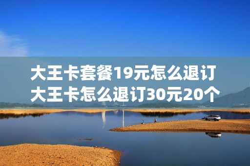 大王卡套餐19元怎么退订 大王卡怎么退订30元20个g