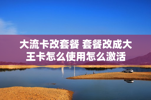 大流卡改套餐 套餐改成大王卡怎么使用怎么激活