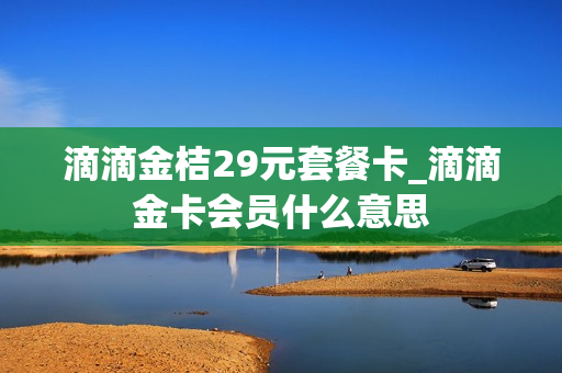滴滴金桔29元套餐卡_滴滴金卡会员什么意思
