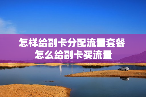 怎样给副卡分配流量套餐 怎么给副卡买流量