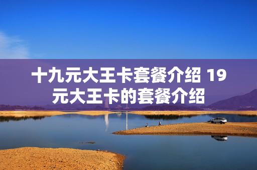 十九元大王卡套餐介绍 19元大王卡的套餐介绍