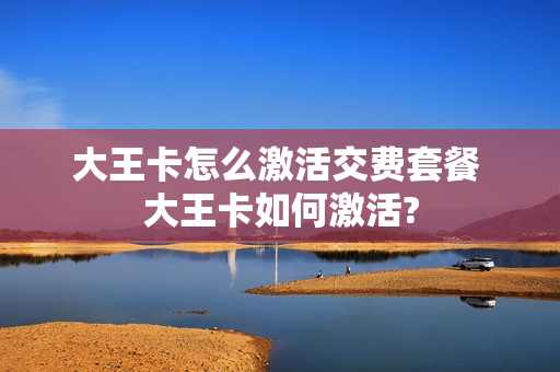 大王卡怎么激活交费套餐 大王卡如何激活?