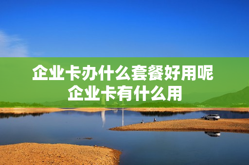企业卡办什么套餐好用呢 企业卡有什么用