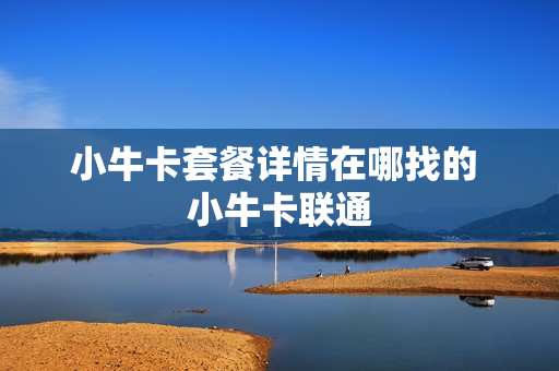 小牛卡套餐详情在哪找的 小牛卡联通