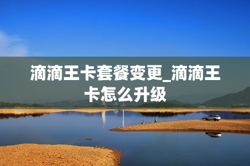 滴滴王卡套餐变更_滴滴王卡怎么升级