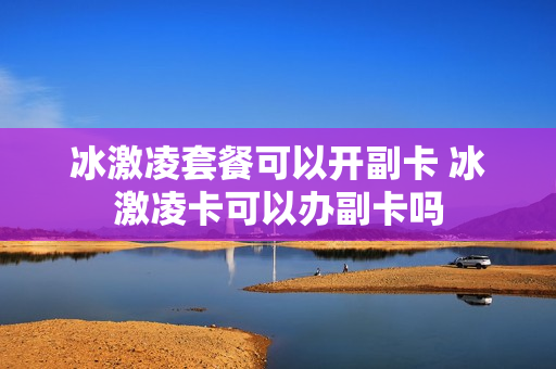 冰激凌套餐可以开副卡 冰激凌卡可以办副卡吗