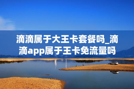 滴滴属于大王卡套餐吗_滴滴app属于王卡免流量吗