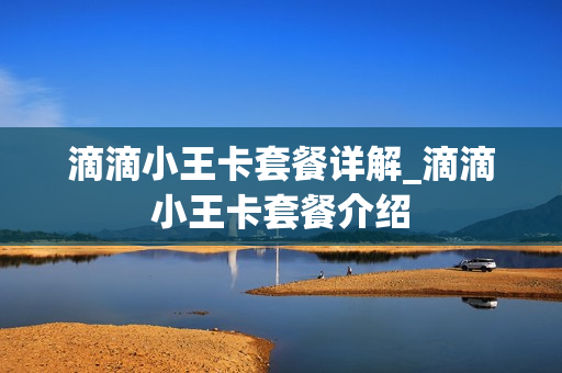 滴滴小王卡套餐详解_滴滴小王卡套餐介绍