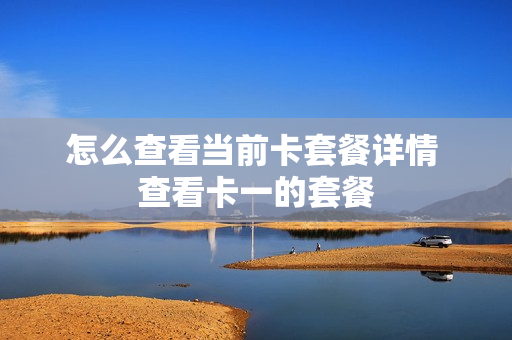 怎么查看当前卡套餐详情 查看卡一的套餐