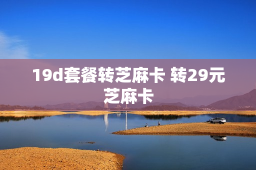 19d套餐转芝麻卡 转29元芝麻卡