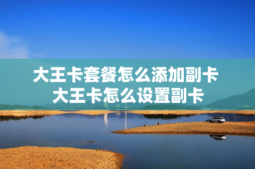 大王卡套餐怎么添加副卡 大王卡怎么设置副卡