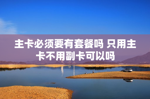 主卡必须要有套餐吗 只用主卡不用副卡可以吗