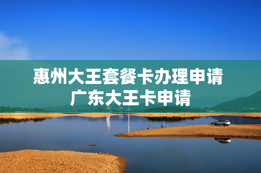 惠州大王套餐卡办理申请 广东大王卡申请