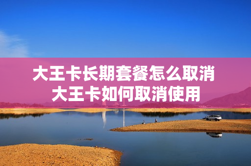 大王卡长期套餐怎么取消 大王卡如何取消使用