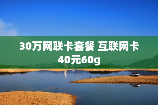 30万网联卡套餐 互联网卡40元60g