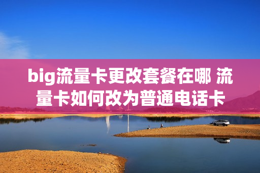 big流量卡更改套餐在哪 流量卡如何改为普通电话卡