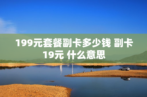 199元套餐副卡多少钱 副卡19元 什么意思