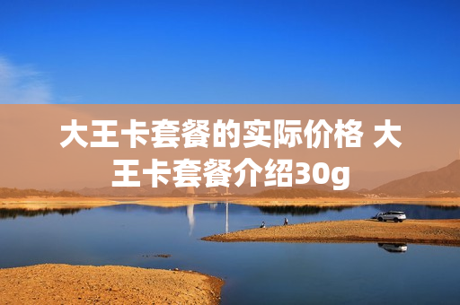大王卡套餐的实际价格 大王卡套餐介绍30g