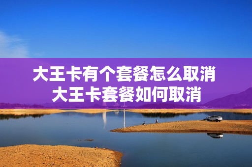 大王卡有个套餐怎么取消 大王卡套餐如何取消