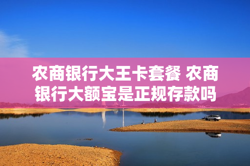 农商银行大王卡套餐 农商银行大额宝是正规存款吗