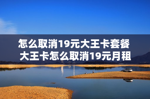 怎么取消19元大王卡套餐 大王卡怎么取消19元月租