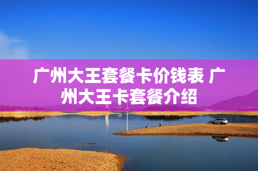 广州大王套餐卡价钱表 广州大王卡套餐介绍