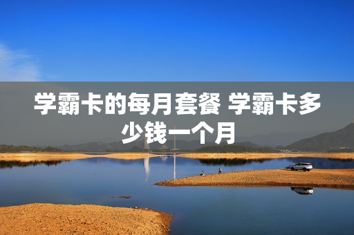 学霸卡的每月套餐 学霸卡多少钱一个月
