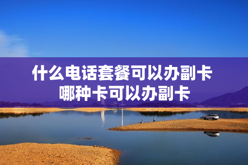 什么电话套餐可以办副卡 哪种卡可以办副卡