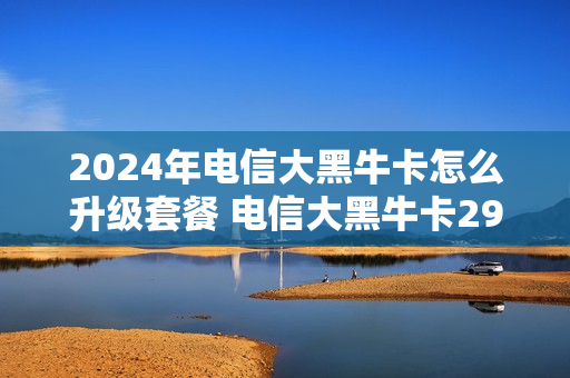 2024年电信大黑牛卡怎么升级套餐 电信大黑牛卡29元有协议吗