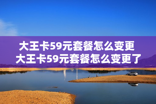 大王卡59元套餐怎么变更 大王卡59元套餐怎么变更了