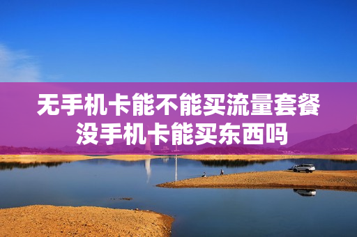 无手机卡能不能买流量套餐 没手机卡能买东西吗