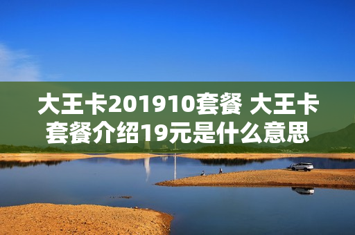 大王卡201910套餐 大王卡套餐介绍19元是什么意思