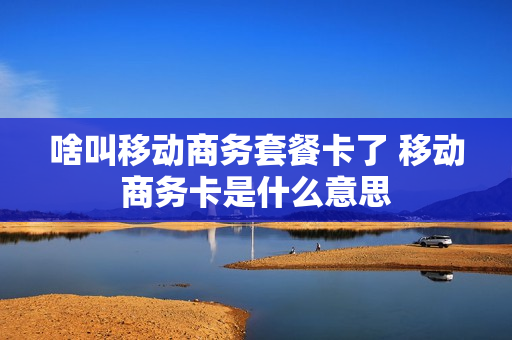 啥叫移动商务套餐卡了 移动商务卡是什么意思