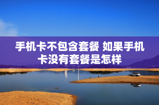 手机卡不包含套餐 如果手机卡没有套餐是怎样
